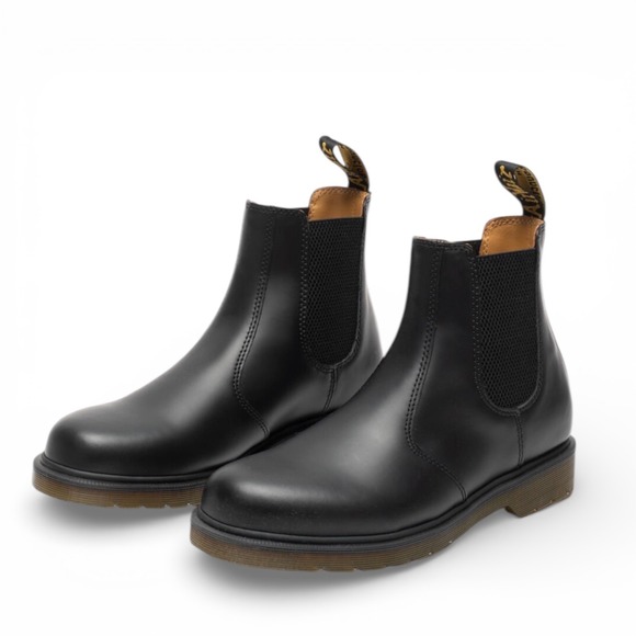 Dr Martens 2976 Black Smooth Leather Chelsea Boots Unisex US Wm 8/Mens 9 NIB - Picture 3 of 7